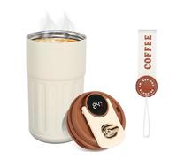Water Bottle Flask with Temperature Display Stainless Steel Flask for Hot Drink 450mL, Insulated Coffee Mug Travel Mugs for Hot Drinks Mug Warmer Thermal Mug Thermal Cup