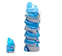 Water Bottle - Foldable Water Bottle | Silicone Camping Water Bottle 700ml | Lightweight Reusable Leakproof Sports Water Bottle | Travel Water Cup With Carabiner for Camping, Hiking Outdoor Sport