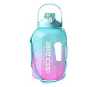 Water Bottle for the Gym - Large Motivational 3 Litre Water Bottle with Drinking Times Leak-Proof Reusable Juice Container with Straw and Handles 15 x 15 x 29 cm PC Material