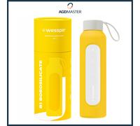 Water Bottle Glass Wessper, BPA Free, Borosilicate Glass Protective Cover 500...