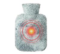 Water Bottle Heating Pad, Hot Bottle, 1000ml Cute Heated Water Bottle, Warm Water Bag, Small Hot Water Bottle, Winter Hand Warmer, Foot Warmer with Cover for Feet and Hands