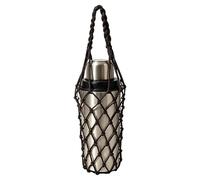 Water Bottle Holder Bag, Crochet Mesh Cup, Portable Sling with Adjustable Strap, Outdoor Tote with Lightweight Design, 13.39 Inches Travel Accessory, Stylish Hydration Carrier for Camping Hiking Use