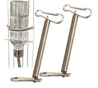 Water Bottle Holder - Hamster Cage Bottles Holders | Alloy Spring 2 Drinking Bottle Buckles, Cage Accessories for Rabbits, Guinea Pigs, Hamsters