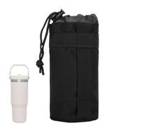 Water Bottle Holder - Protective Hydration Bag with Large Drawstring Portable Shoulder Strap Accessory with Waterproof Fabric Cup Pocket | Practical by tr
