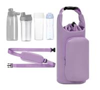Water Bottle Holder - Shoulder Pouch 30x12x10cm, Polyester Drawstring | Adjustable Carrier, Portable Flask Bag for Walking Gym Sports Hiking Travel Beach Office School Cruise Long Lasting Hydration Pr