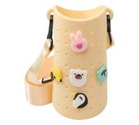 Water bottle holder with 5 charms Pale yellow one size