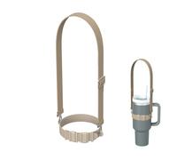Water Bottle Holder with Adjustable Shoulder Strap, Compatible with Stanley Tumbler, Owala, Hydroflask, etc., for Water Bottle Accessories, Made of Food Grade Silicone, BPA, and was