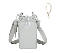 Water Bottle Holder with Phone Pocket for 40/32 oz,Water Bottle Holder with Adjustable Shoulder Strap and Charm,Water Bottle Sleeve for Walking Hiking Camping Gym. (Light Green)