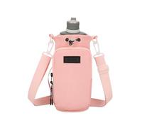 Water bottle holder with strap, a strap with a water trap and a reliable buckle stays secure, so even during active movements, it will easily fall off during the simple carrier, pink, Se référer au