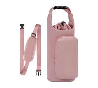 Water Bottle Holder With Strap - Polyester 11.81x4.72x3.94in | Insulated Drawstring Carrier With Pocket | Water Bottle Purse Shoulder Bag Sleeve Organizer For Travel Hiking Gym Camping And Daily Hydra