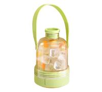 Water Bottle Ice Mold,400ml 2 in 1 Easy Release Silicone - Push Water Bottle with Ice Tray,for Cold Brew Drink Cocktail Whiskey Summer Travel Home Office Beach Picnic