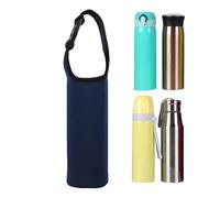 Water Bottle - Insulated Protective Sleeve, Durable Bottle Holder | Portable Drink Tasta with Handle for Kids and Adults for Hydration, Travel, Fitness, Hiking, Commuting and to a, Navy Blue, Please