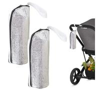 Water Bottle Insulator Sleeve - Drinking Cup Covers | Insulated Baby Bottle Bag | 2 Pieces Water Botle Covers Insulated | Aluminum Foil Carrier Hangable Holder for Student Mom School Travel Workplace