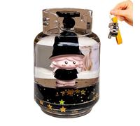 Water Bottle Keychain, Liquid Filled Keychain | Lucky Bottle Keychain, Cartoon Water Cup Pendant - Purse Keychains, Drift Bottle Keychain Pendant Pair, Gas Tank, Consulte la descripción