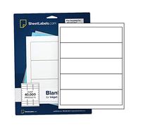 Water Bottle Labels - Not Waterproof - from SheetLabels.com, 2" x 8", Laser or Inkjet Printable, Easy to Peel, 125 Labels - 25 Sheets