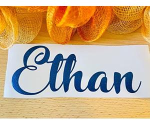 Water Bottle Name Stickers Personal Name Tag Kids Name Decal, Personalized Vinyl Sticker Personalized Label Decal, Custom Name Lettering Drinks Bottle Sticker Gemstone Sapphire Blue