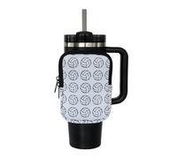 Water Bottle Pouch Accessory | Compatible with Stanley Tumbler| Great for Workouts, Gym, Sports| Keeps Cash, Keys, and Earbuds Safe (Medium Volleyball)