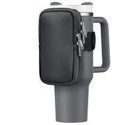 Water Bottle Pouch For Stanley Cup 40oz 30oz, Running Water Bottle Bag for Cards, Keys, Phone, Gym Accessories For Men Women, Travel Tumbler Mug Pouch Compatible With Stanley, Simple Modern(Charcoal)