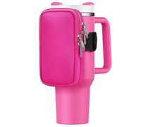 Water Bottle Pouch For Stanley Cup 40oz 30oz, Running Water Bottle Bag for Cards, Keys, Phone, Gym Accessories For Men Women, Travel Tumbler Mug Pouch Compatible With Stanley, Simple Modern(Hotpink)