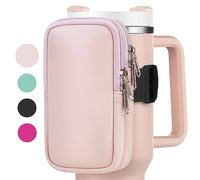 Water Bottle Pouch For Stanley Quencher Adventure 40oz - Stanley Cup Accessories - Tumbler Pouch - Stanley IceFlow 30oz - Gym Tumbler Accessories for Women - Perfect Size for All Phones (LIGHT PINK)