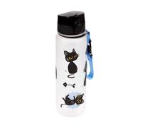 Water Bottle Puckator Lucky le Chat Noir Blanc 600 ml