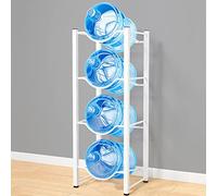 Water Bottle Rack Organizer, Heavy Duty Metal Display Stand for 5 Gallon Jugs, Space Saving Storage Solution for Water Dispensers
