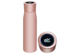 Water Bottle Reminder to Drink - Stainless Steel Thermal Bottle with Led Temperature Display and Alarm Clock | Wide Mouth Steel Water Bottles, Lightweight Vacuum Bottle for Travel, Camping, Sports