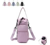 Water Bottle Shoulder Bag - The Ultimate Outdoor Companion, Portable Sling Bag with Strap to Hiking, Travel, Gym (Purple)