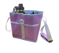 Water Bottle Sleeve - 8 Inch Insulated Cloth Holder with Adjustable Shoulder Strap | Large Capacity Pocket Sling Design | Water Bottle Bag - Portable Carrier for Sports Hiking Walking and Travel