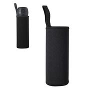 Water Bottle Sleeve Neoprene Pouch for Outdoor Hiking Travel (550ml, Black)