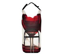 Water Bottle Sling Sleeve Bag, Bottle Carrier Holder Case Cover with Removable Strap Travel Cup Mug Storage with Pockets Decanter with Red Wine and Glass Ancient Background
