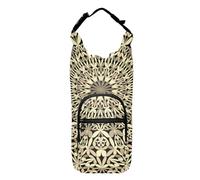 Water Bottle Sling Sleeve Bag, Bottle Carrier Holder Case Cover with Removable Strap Travel Cup Mug Storage with Pockets Vintage Kaleidoscope Mandala Floral Flower Tribal Ethnic