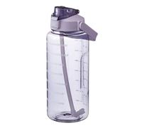 Water Bottle - Sport Water Bottle With Time Marking & Straw, Leakproof BPA F-ree Big Water Bottle, 2 Liter Large Capacity Sports Gym Drink Container, For Daily Use, Fitness And Outdoor Activities