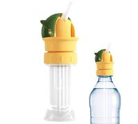 Water Bottle Spout Adapter With Straw, 11.6 x 5.2 cm Silicone Water Easy Drinking Bottles Adapter With Straw - Bottles Topper Spout for Most Standard Botttles, Bottle Tops for Children