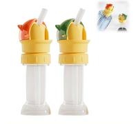Water Bottle Spout Conversion Cap with Straw,2 in 1 Design Straw Cap Portable,Reusable BottleCaps Universal Soda Can Lids Spouts,Drink Spout Adapter for Various Bottle Mouths (Red+Green)