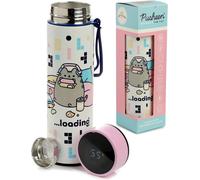Puckator Pusheen Cat Gaming Hot & Cold Digital Thermometer Bottle, White
