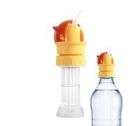 Water Bottle Stopper with Straw, Universal Silicone Nozzles, Spout Converter Stopper for Water Bottle with Straw, for Juice Soda Bottles and Other Beverages, Protects the