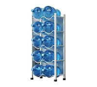 Water Bottle Storage Rack, Heavy Duty 5 Gallon Jug Holder, Stackable Water Cooler Dispenser Stand, Large Capacity Double Row Organizer
