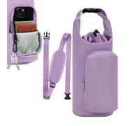 Water Bottle Strap with Pocket - Insulated Polyester Holder and Adjustable Shoulder Carrier | Universal Fit Bag for Hiking | Water Bottle Holder - Hiking Cruise on Trip to the Gym