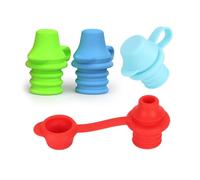 Water Bottle Topper, 4Pcs Silicone Sipping Spout No Spill Bottle Top Sippy Spout with Protective Cap for Kids Children Toddlers Adults