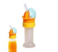 Water Bottle Toppers for Kids - Reusable Silicone Straw Adapter with Straw | Leakproof and Leakproof Bottle Attachment for | Portable Backpack with Drinking Straws