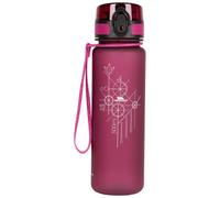 Trespass Water Bottle Flintlock - BPA-Free Plastic, Lockable Flip Lid, Wrist Strap, 500ml Capacity