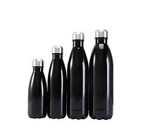 Water Bottle Ultimate Vacuum Insulated Flask Hot and Cold Double Walled Stainless Steel Ideal for Sports Drinks，Black,350ml