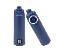 Water Bottle with Magnetic Phone Holder Insulated Stainless Steel Gym & Travel Tripod Drink Bottle with Hands Free Stand for Gym, Sport, School & Outdoor Use 800ml (Blue, 800, Millilitres)
