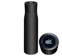Water Bottle with Reminder to Drink | LED Thermal Mug with Intelligent Summer and Alarm Clock, Non-Slip Base, Wide Opening, Vacuum Insulated Drinking Bottle - For Travel, Camping and