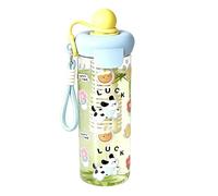 Water Bottle with Straw - Portable Sipping Vessel, Filtered Refreshment Flask, Clear Liquid Canteen | School Drinkware Joint, Gym Thirst Quenching Utility for Outdoor Sport Fitness Hiking Area