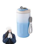 Water Bottle with Temperature, Smart Cup | Temperature Display Water Bottle | 420ml Coffee Thermo Rubber Base, Built-in Filter for Travel School Car