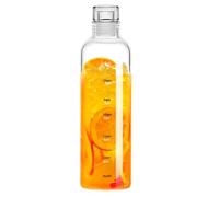 Water Bottles with Lids and Time Marker, Transparent Glass Water Bottles, 17oz Glass Cups,for Juicing for Office, Gyms, Cafés, Gym Essentials Women