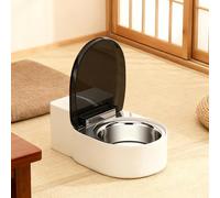 Water Bowl for Cats | Toilet Shaped Hilarious Raised Dispenser,Automatic Flow Water Bowl Cat | for Kittens Puppies Pets Home Bathroom Living Room Kitchen Corner Food Feeding