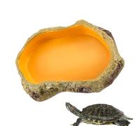 Water Bowl for Reptiles - Resin Feeding Bowl, Water Bowl for Reptiles | All Purpose Design Water Bowl Feeding Bowl Set, Waterproof Features, Water Bowl for Turtle, Frog, Bowl